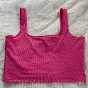 Hollister Pink Ribbed Crop Top